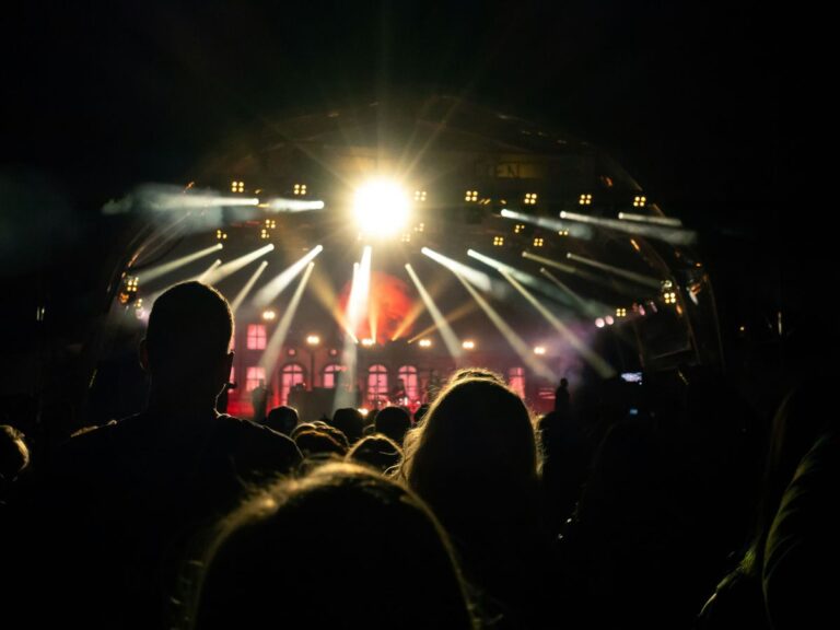 group of people inside slane concerts
